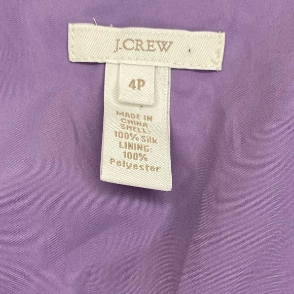 J. Crew Silk Lavender Sleeveless V-Neck Dress Sz 4p - Picture 5 of 7